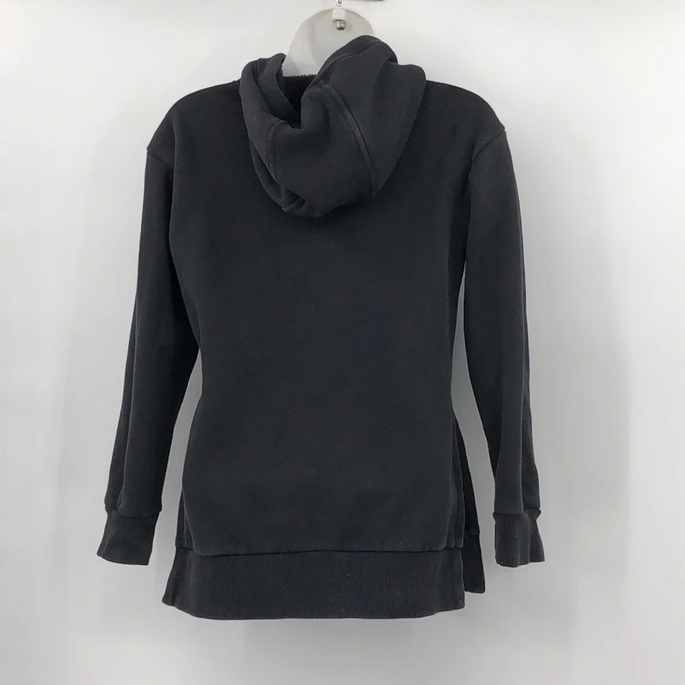 Athleta Girl Pullover Hooded Fleece Lined Sweatshirt Size L/12 Split BottomTunic